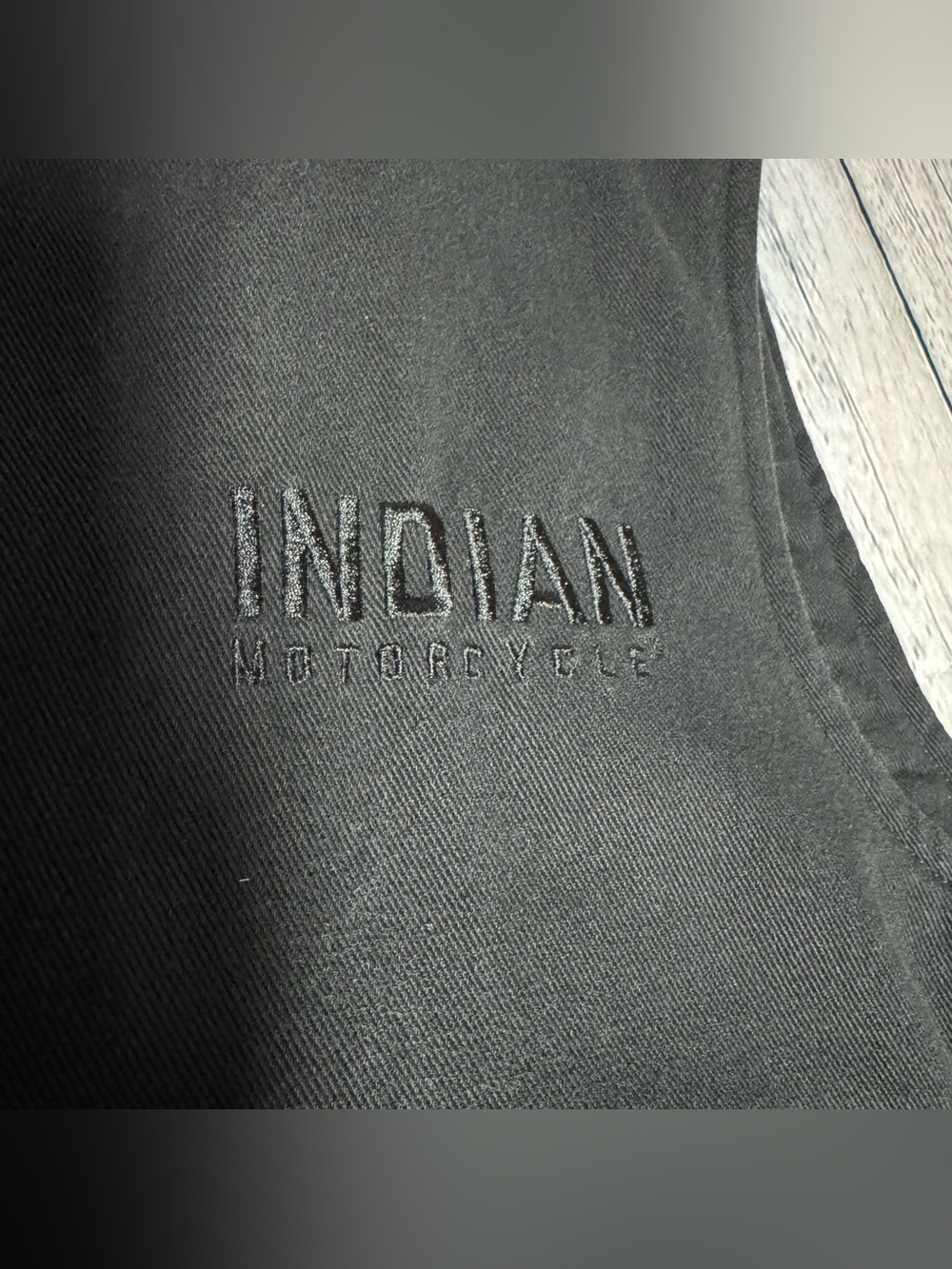 Indian Motorcycle Embroidered Black Canvas Men's Zip Vest Sherpa Lined Size 2XL - Picture 7 of 16